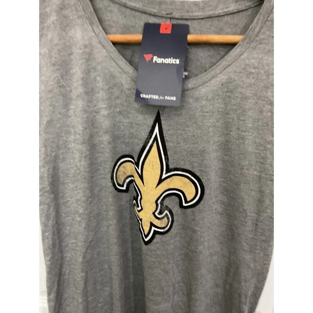 Fanatics New Orleans Saints Gray T-Shirt with Fleur-de-lis Logo